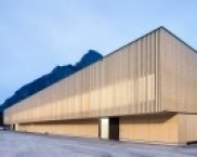 Regionale Sportanlage Sargans, Neubau Sporthalle Aussenfassade